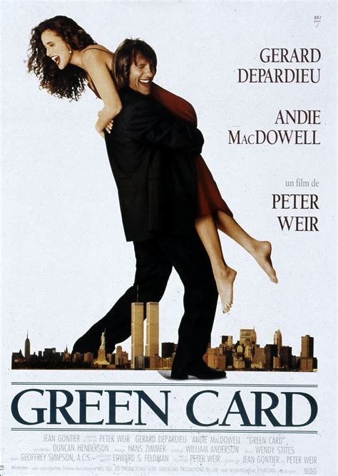 This is a pivotal scene in Green Card, a romantic comedy that director Peter Weir wrote specifically for Depardieu - the actor's first movie in English - to ...